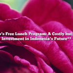 **Prabowo’s Free Lunch Program: A Costly but Necessary Investment in Indonesia’s Future**