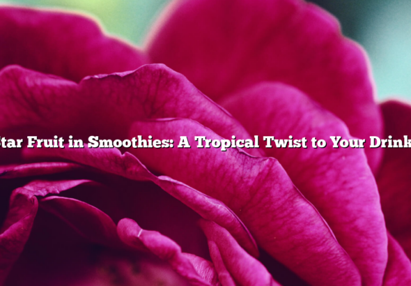 Star Fruit in Smoothies: A Tropical Twist to Your Drinks