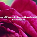 ﻿The Importance of Fitness in Sports: How Conditioning Affects Performance